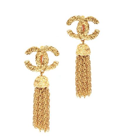 chanel interlocking c earring|Chanel pendant earrings.